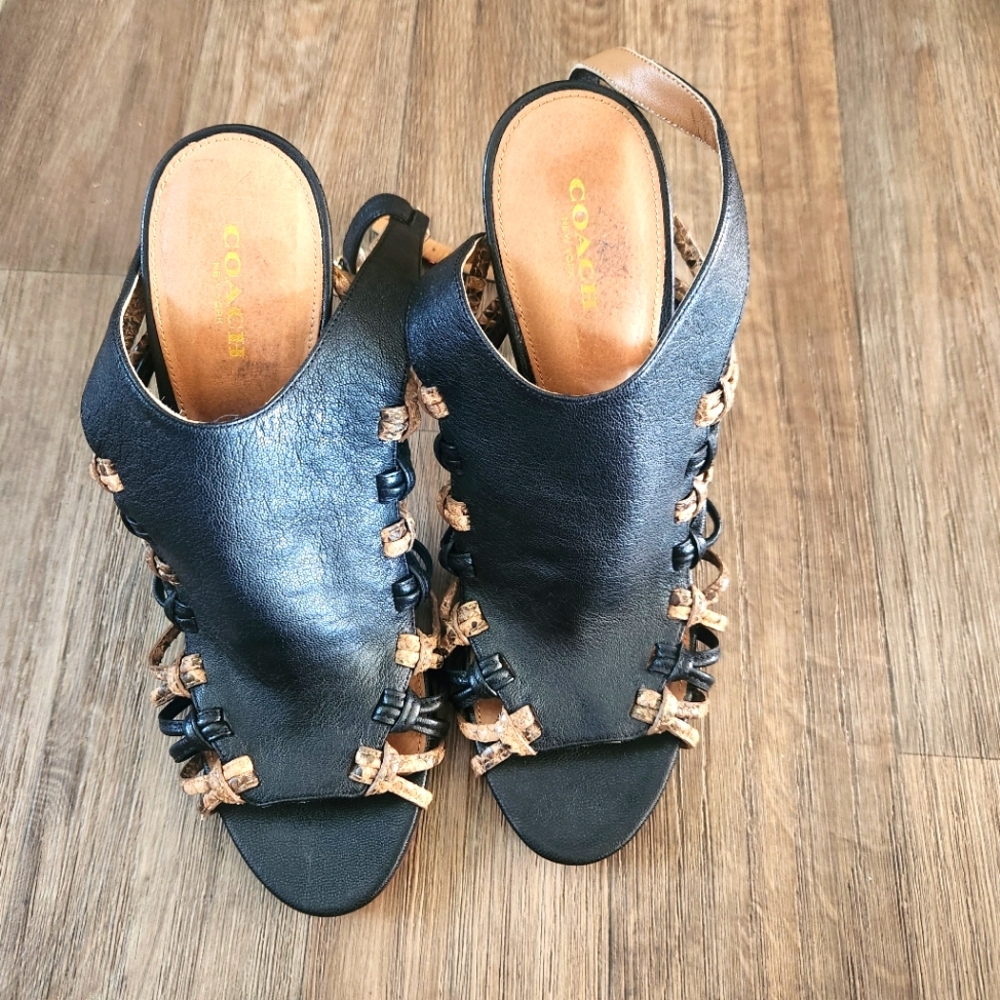 Coach sandals styletto heels